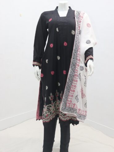 Pure Lawn Stuff Embroidery Design 3 Pieces