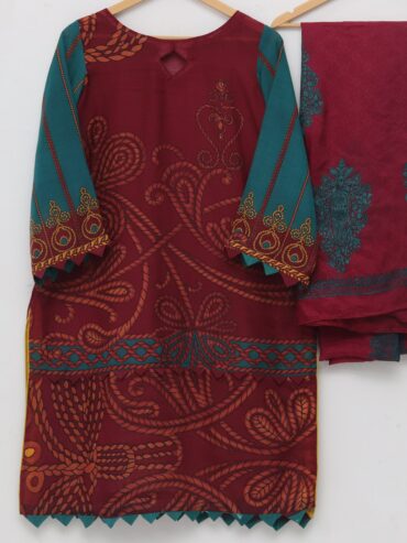 Pure Swiss Lawn Self Print Design 2 Pieces