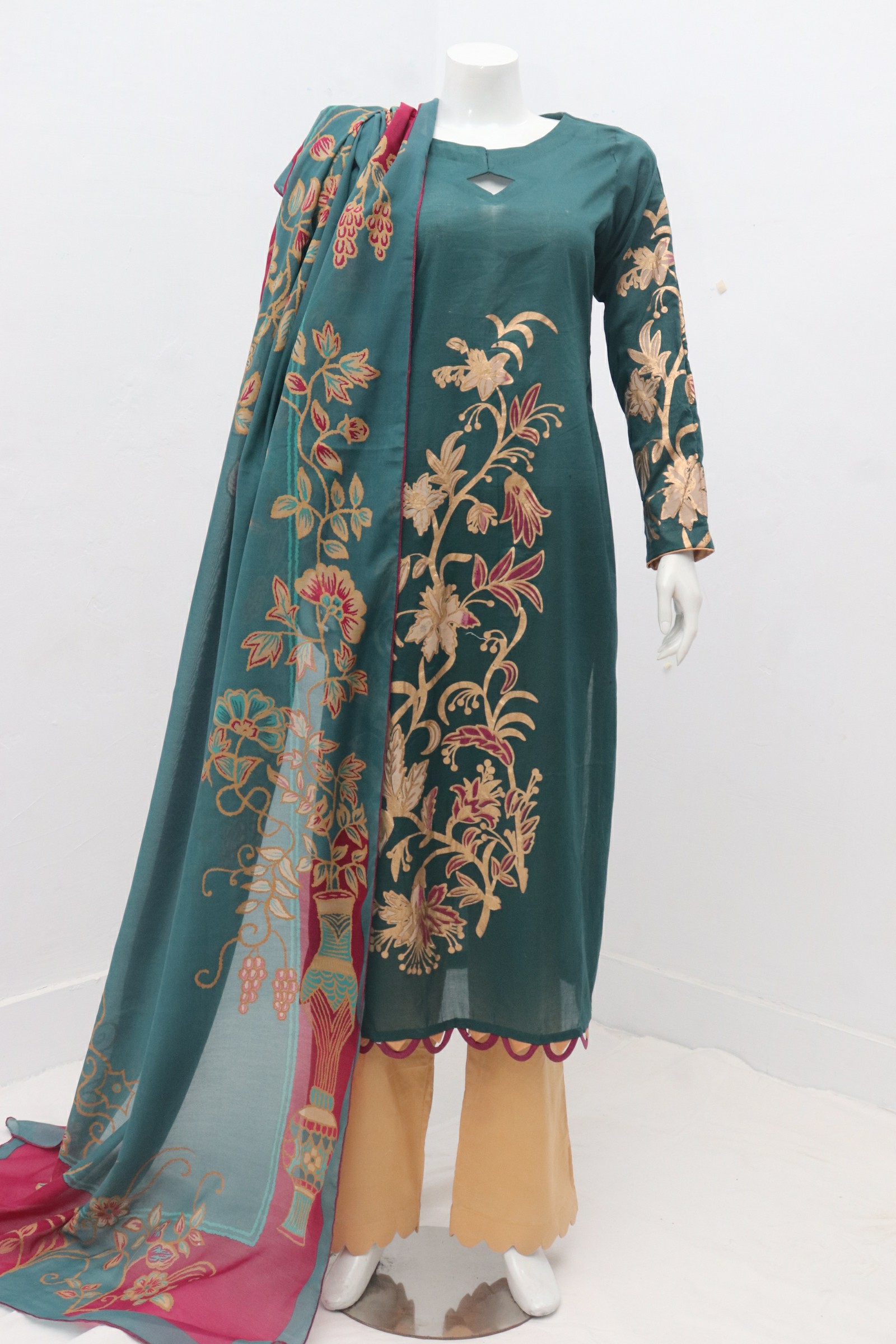 Pure Lawn Stuff Block Print Design 3 Pieces