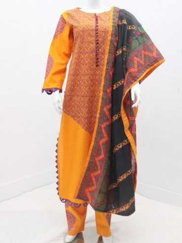 Pure Lawn Stuff Block Print Design 3 Pieces