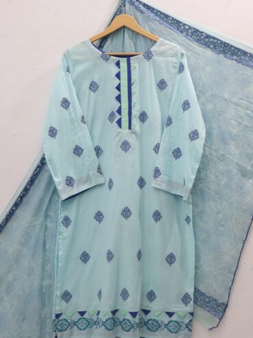 Pure Lawn Stuff Block Print Design 2 Pieces