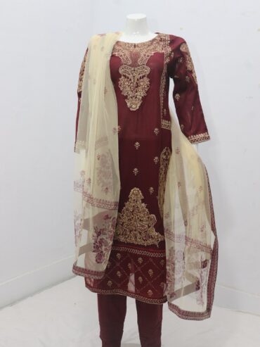 Pure Lawn Stuff Block Print & Embroidery Patch 3 Piece