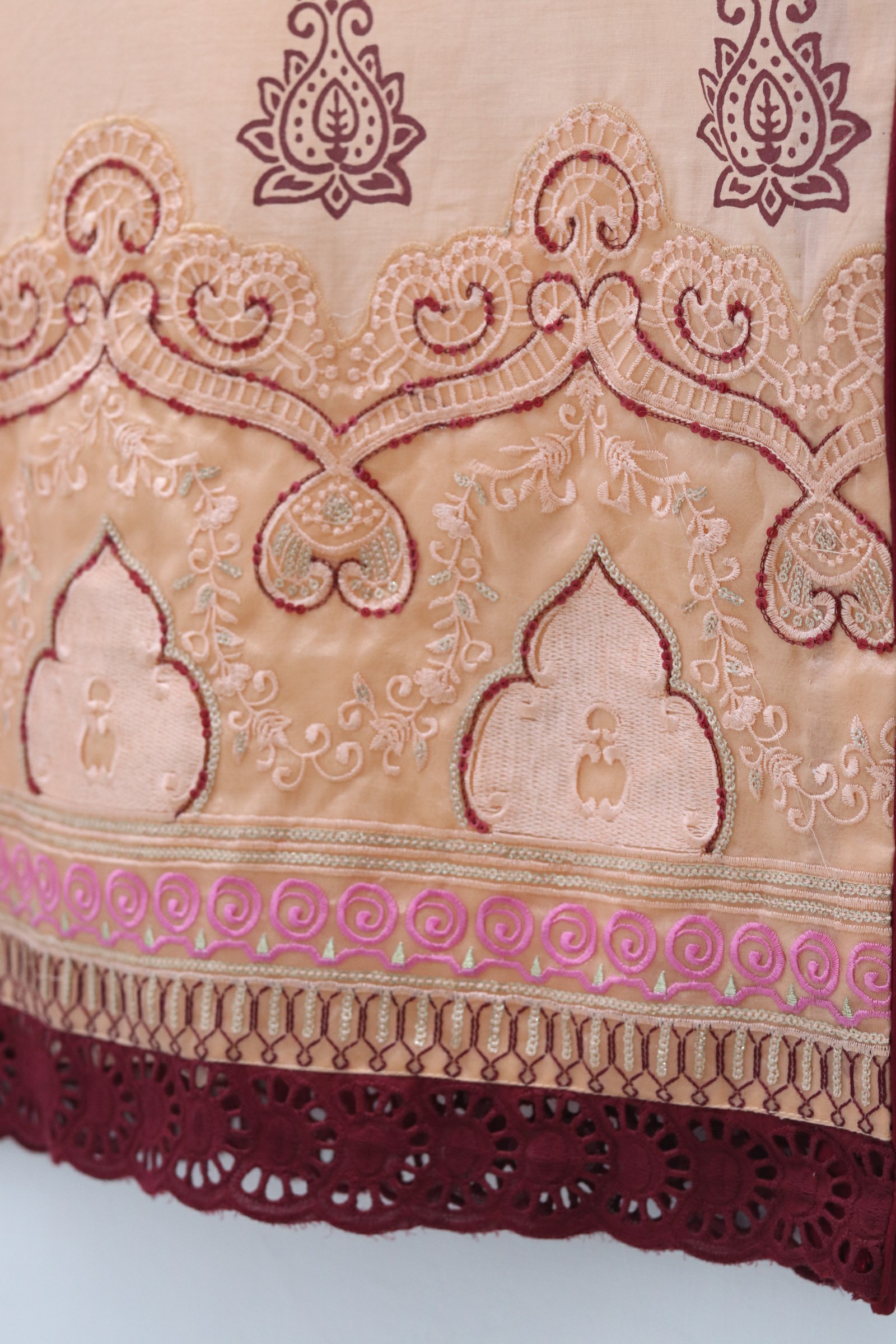 Pure Lawn Stuff Block Print & Embroidery Design 2 Piece - Image 4