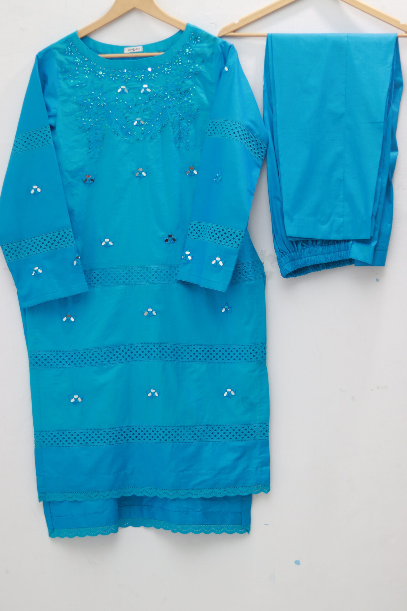 Pure Lawn Stuff Embroidery & Mirror Design 2 piece