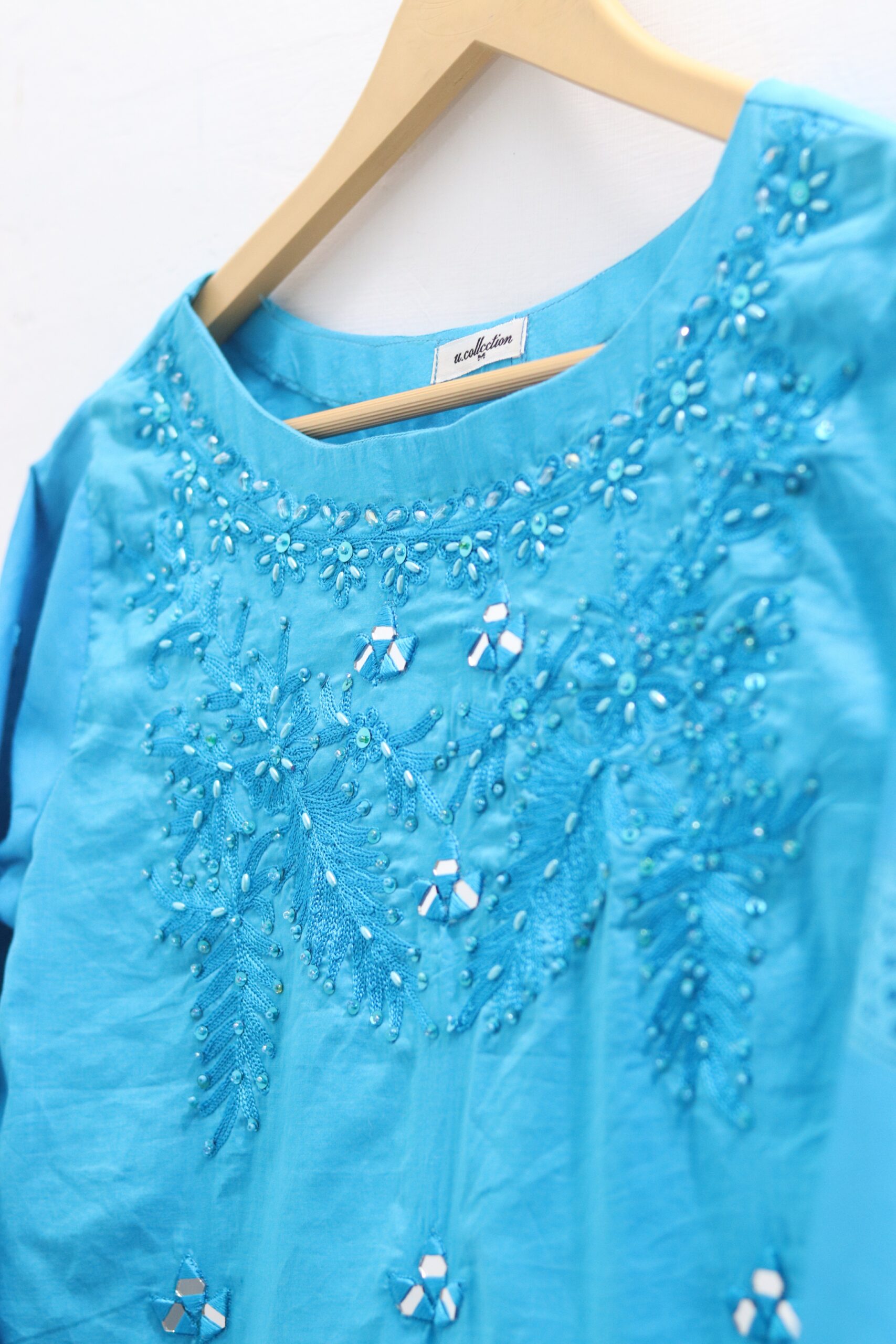 Pure Lawn Stuff Embroidery & Mirror Design 2 piece - Image 5