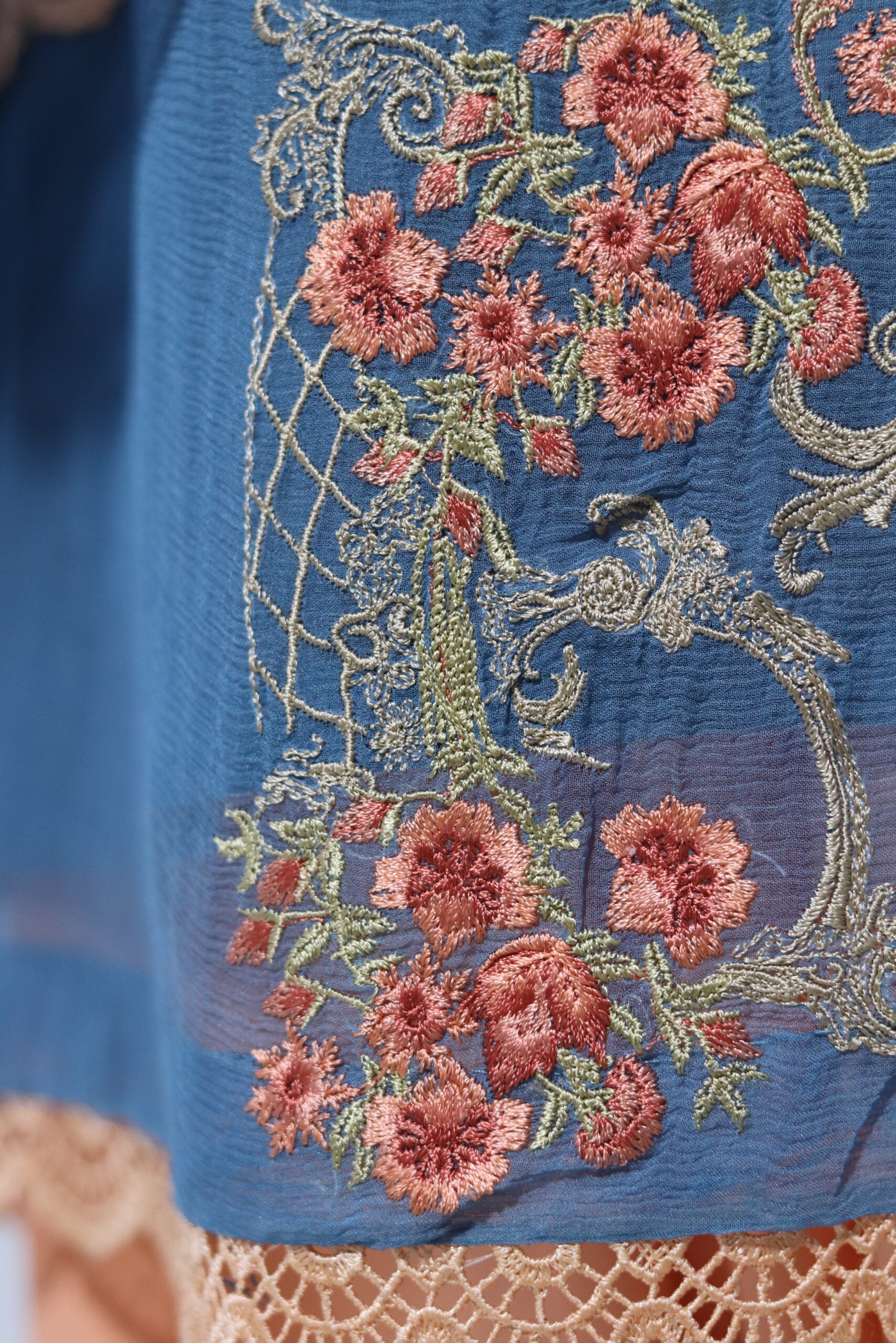 Pure indian chiffon fabric Emboridery Design 3 Piece - Image 4