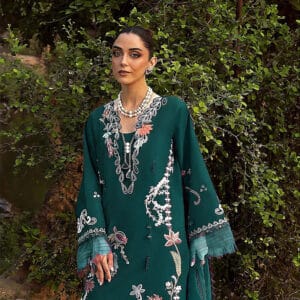 Zarmeen-Emaan-ZE-801-Premium-Embroidered-Lawn-Pista-Green